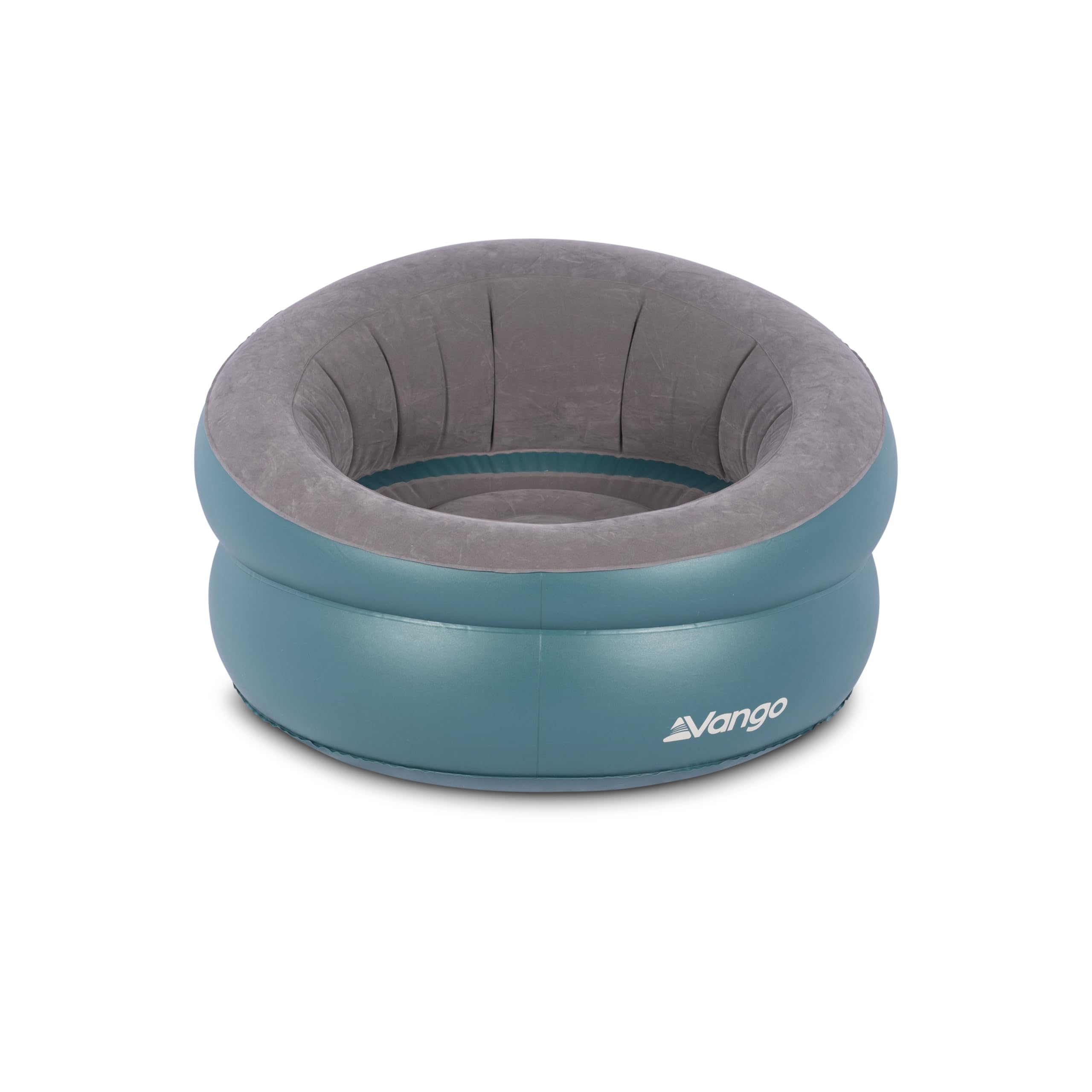 Vango Inflatable Donut Camping Chair – Flocked Inflatable Lounge Chair with Soft PVC Surface, Lightweight & Portable, 120kg Max Load – Ideal for Camping, Festivals & Garden (Teal)