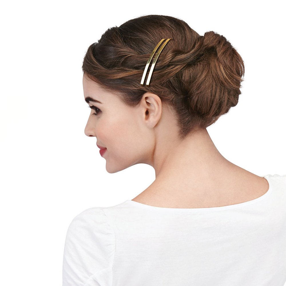 Goody Metal Domed Double Bar Hair Barrettes