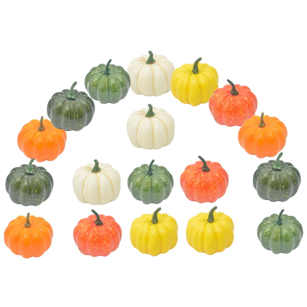 18 Stück Teiliges Künstlicher Kürbisse für Halloween Dekoration für Fotorequisiten Tischdekoration und DIY Projekte Leicht und Bruchsicher