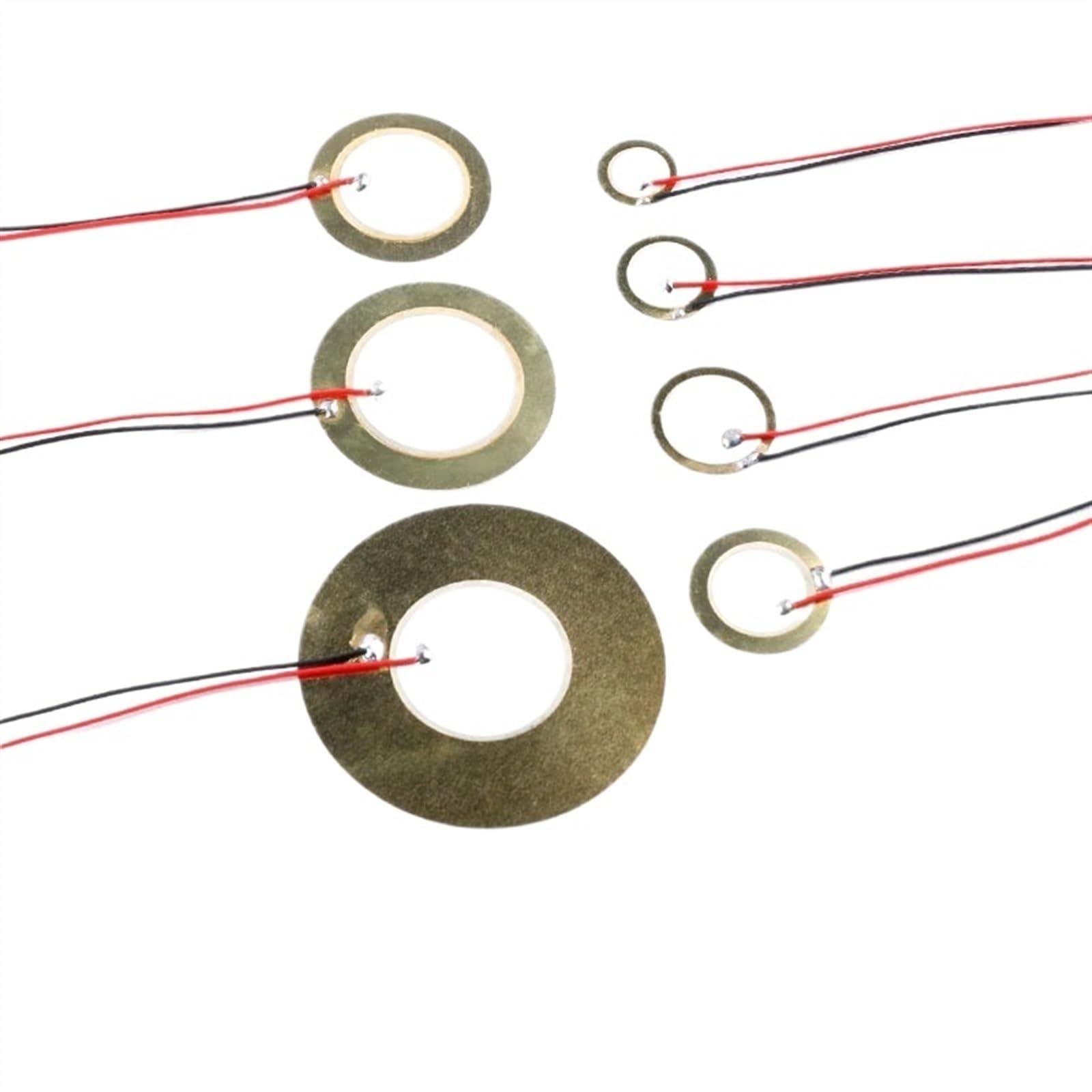 10 Pcs Piezoelectric Piezo Ceramic Wafer Plate Dia 12mm 15mm 18mm 20mm 27mm 35mm 50mm for Buzzer Loudspeaker(Wire-20mm-10PCS)