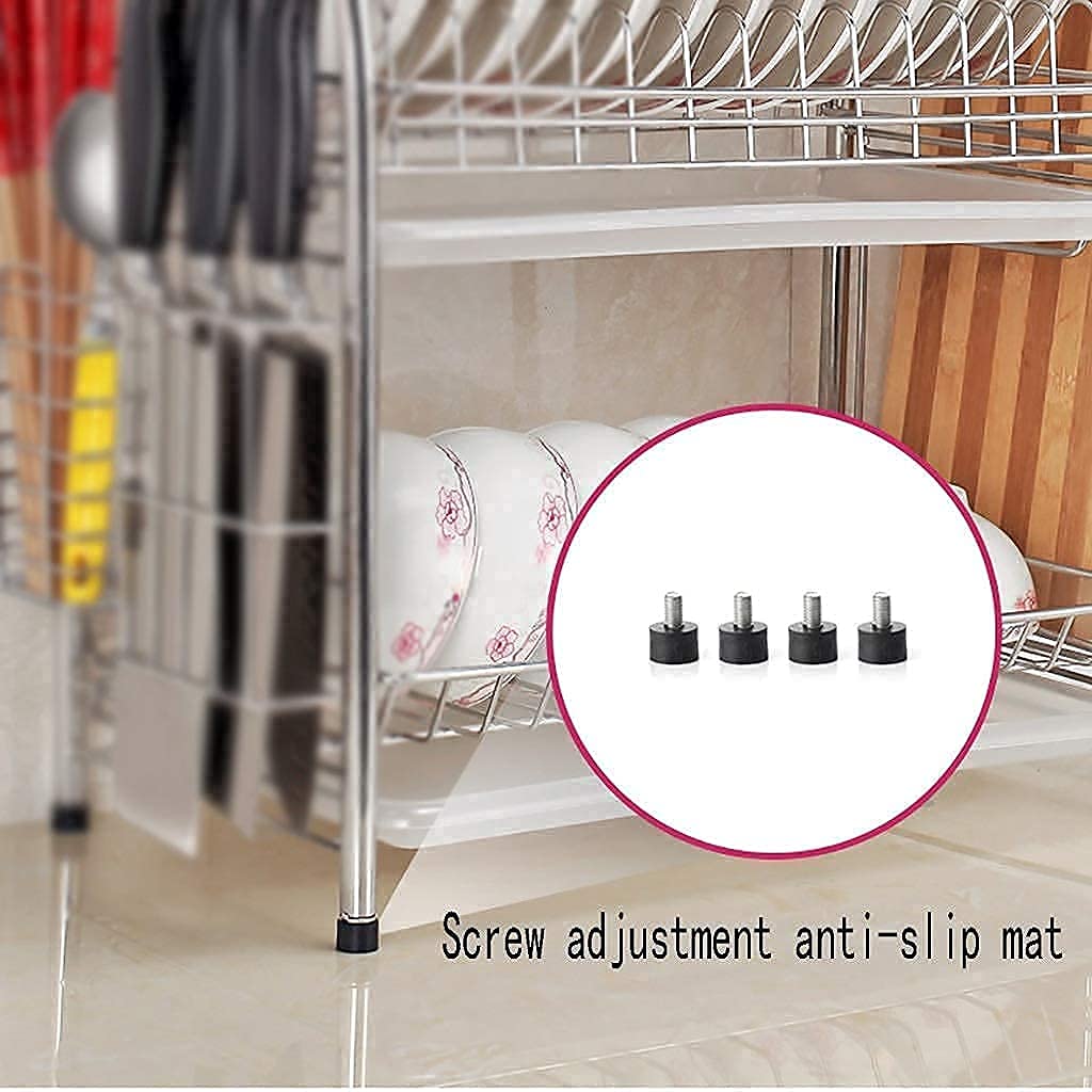 Support de Stockage de Stockage de Cuisine de Support de Plat de vidange de Double Couche d'acier Inoxydable 40 * 22,5 * 42Cm. Égoutter