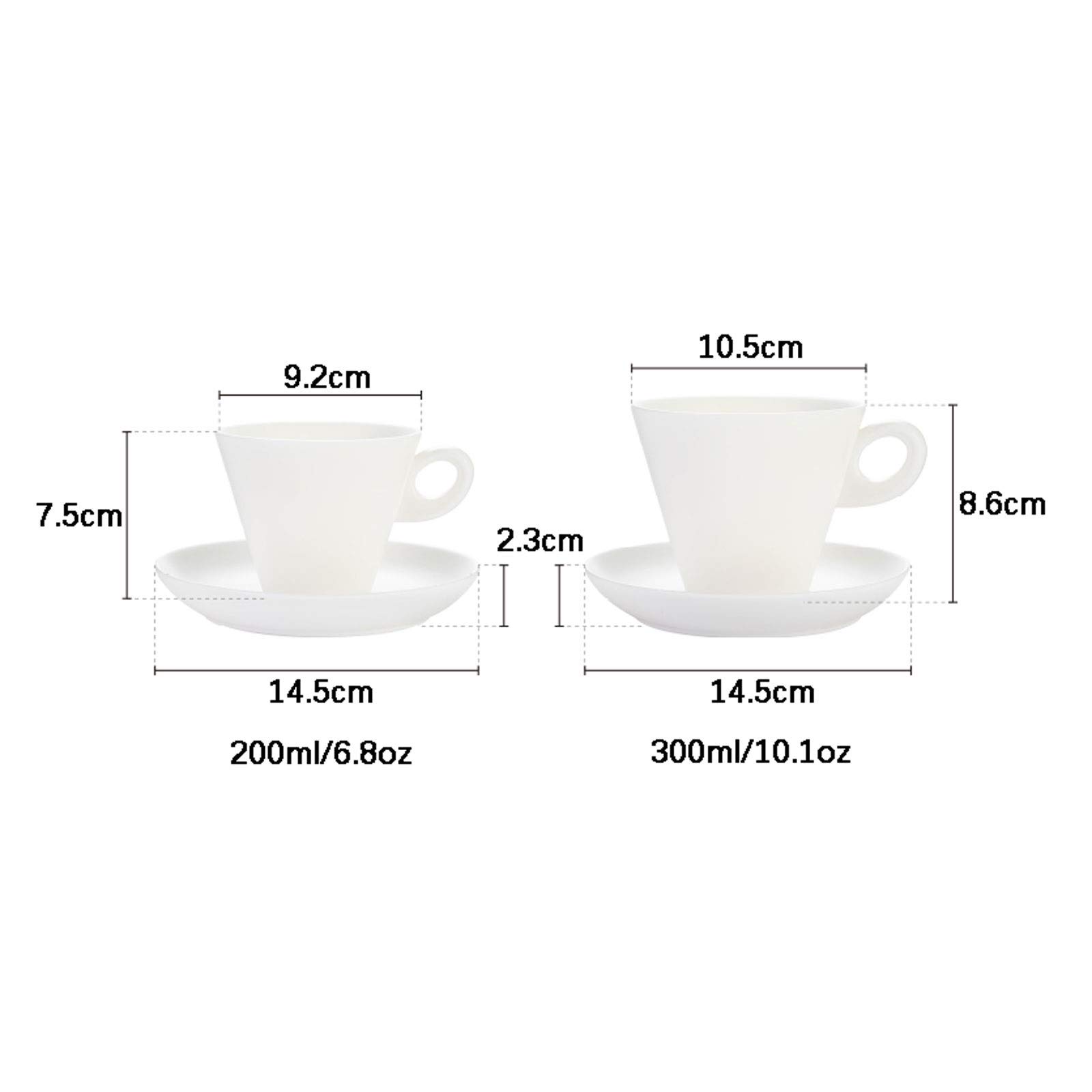 Kubek Suet Jade Porcelanowa filiżanka do espresso ze spodkami Kubek do kawy Elegancki urok Ceramiczne filiżanki do herbaty Kubki do herbaty i kawy (wielokolorowe 6,8 uncji)