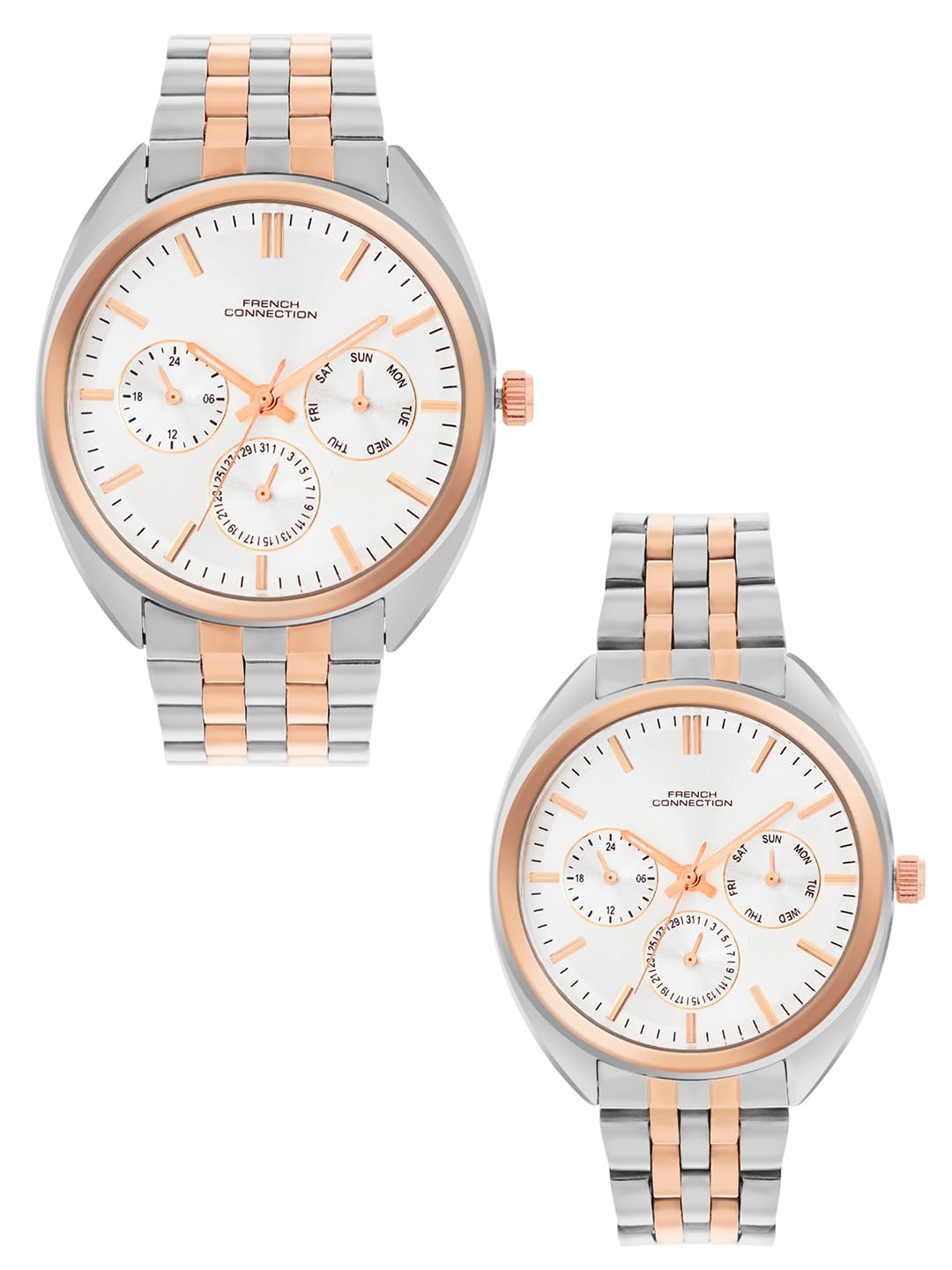 Analog Silver Dial Couple Watch Watch-FCN0113RTM-image-28