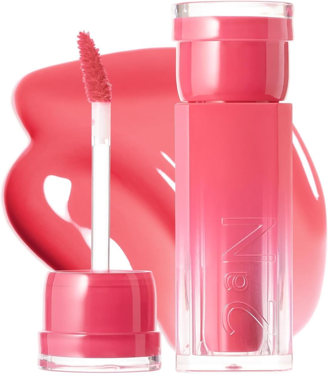 2aN Glaze Bouncing Tint – Lightweight, Moisturizing Lip Tint with High-Shine Finish, Smooth, Light Plumping, Comfortable Wear, Korean Makeup (Bubbly,