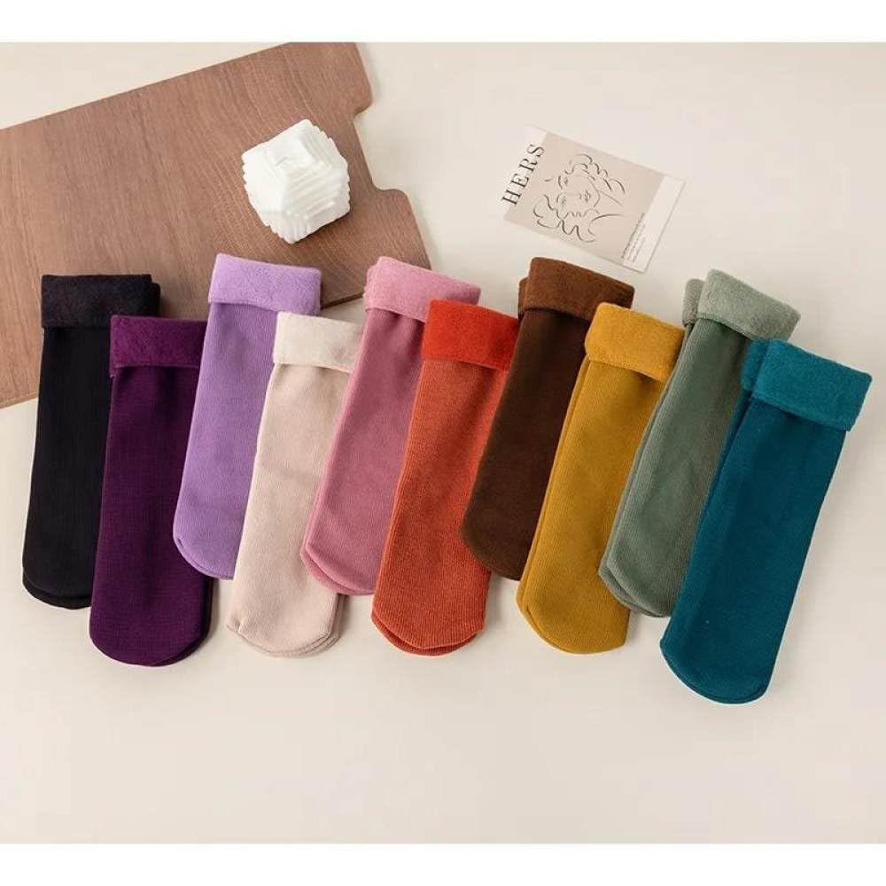 Calzini Termici 3 Paia Calzini Invernali Soffici Calzini Pantofola Foderati In Pile Da Donna, Calzini Morbidi In Tinta Unita Calzini Caldi Sfocati for La Casa Calzini In Pile Corallo for Salotto Calzi
