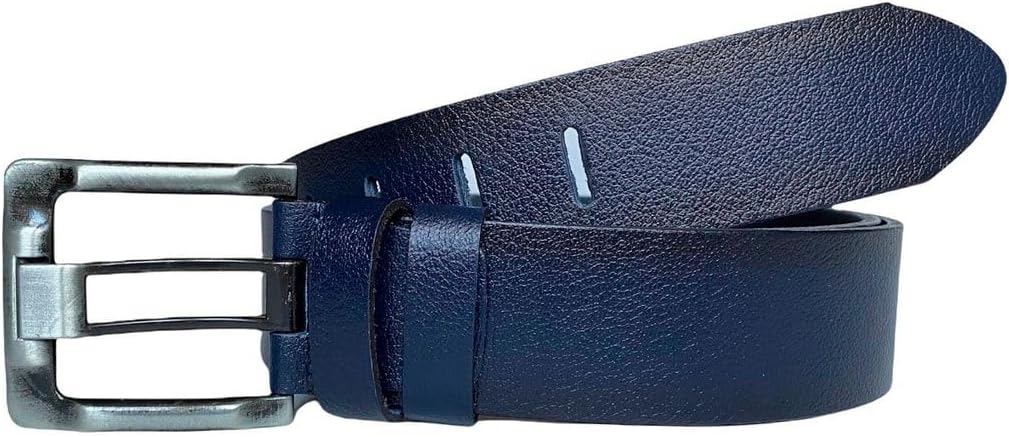 100% Genuine Leather 3-Piece Wide Tongue Set Black, Navy Blue, Brown 4.5 cm Jeans, Sports Belt; 3-Part-Wide-old-siy.laci-coffee