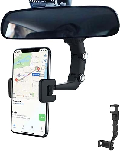 Miniatura 1 de Ajxn 1 soporte multifuncional para teléfono de automóvil, 2.1 pulgadas x 6.6 pulgadas, soporte ajustable para cámara de video para espejo
