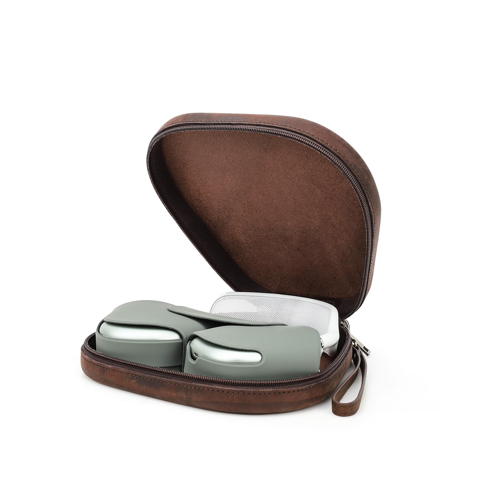 CONTACT'S FAMILY Custodia per AirPods Max, Airpods Max Accessori, Custodia Airpod Max in pelle, Custodia in pelle per auricolari da uomo compatibile con AirPod Max