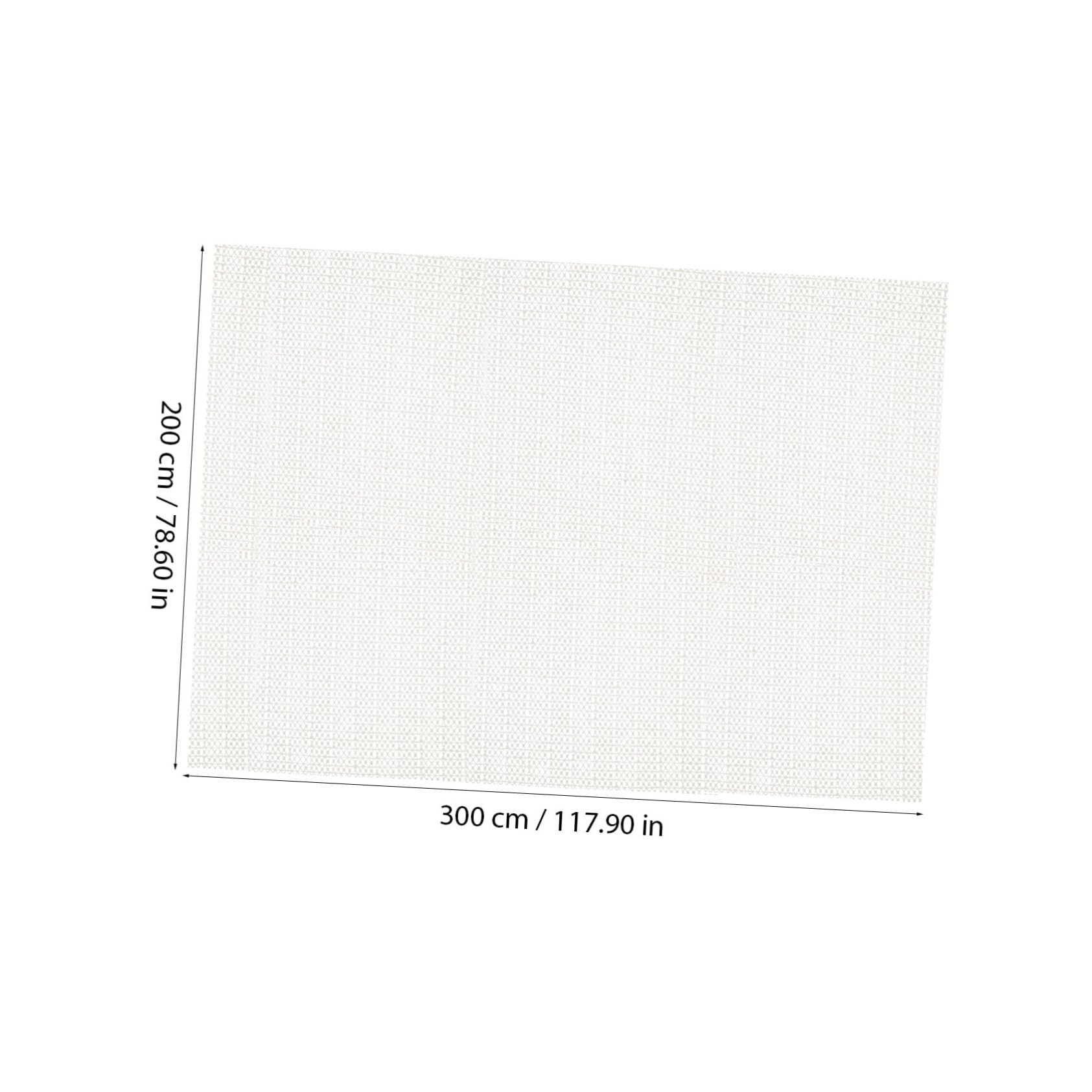 Tapis Antidérapant 200x300cm en PVC Blanc, Protection Sol et Protection des Parquets, pour Salon et Bureau