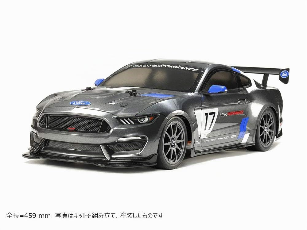 TAMIYA 58664 58664-1:10 RC Ford Mustang GT4 TT-02, Auto/Veicolo telecomandato, Modellino di Costruzione, Kit di Costruzione, Hobby, assemblaggio, Grigio