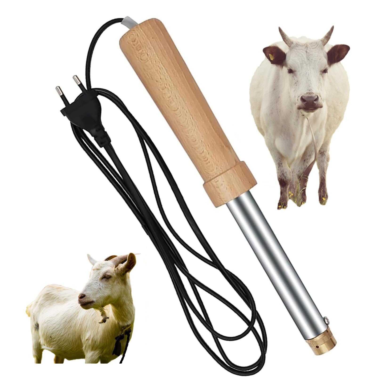 HMWOKPOT Electric Goats Dehorner Bloodless and Painless Dehorner High Temperature Resistant Bull Horn Breaker Dehorner for 15-70-Day Calves and Lambs
