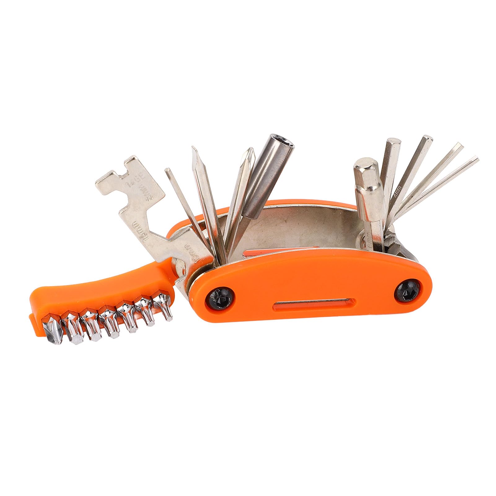 Cycling Multi Tool Kit, Safety Integrated Portable 20 in 1 Repair Tool Professional for Camping for Travel (Orange)
