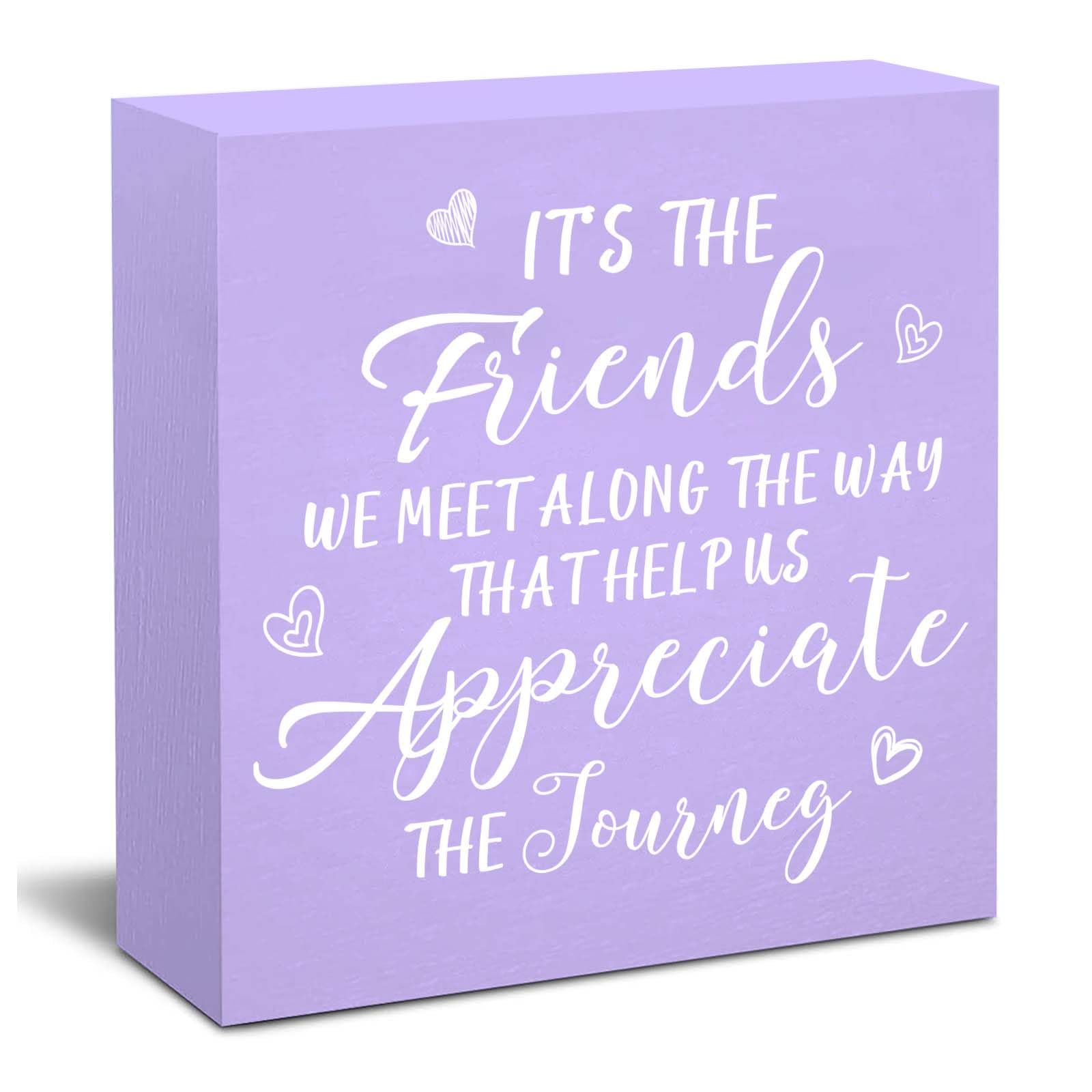 TAGDANK Friendship Gifts for Women Purple Decor for Best Friend Home & Office Cute Purple Desk Accessories