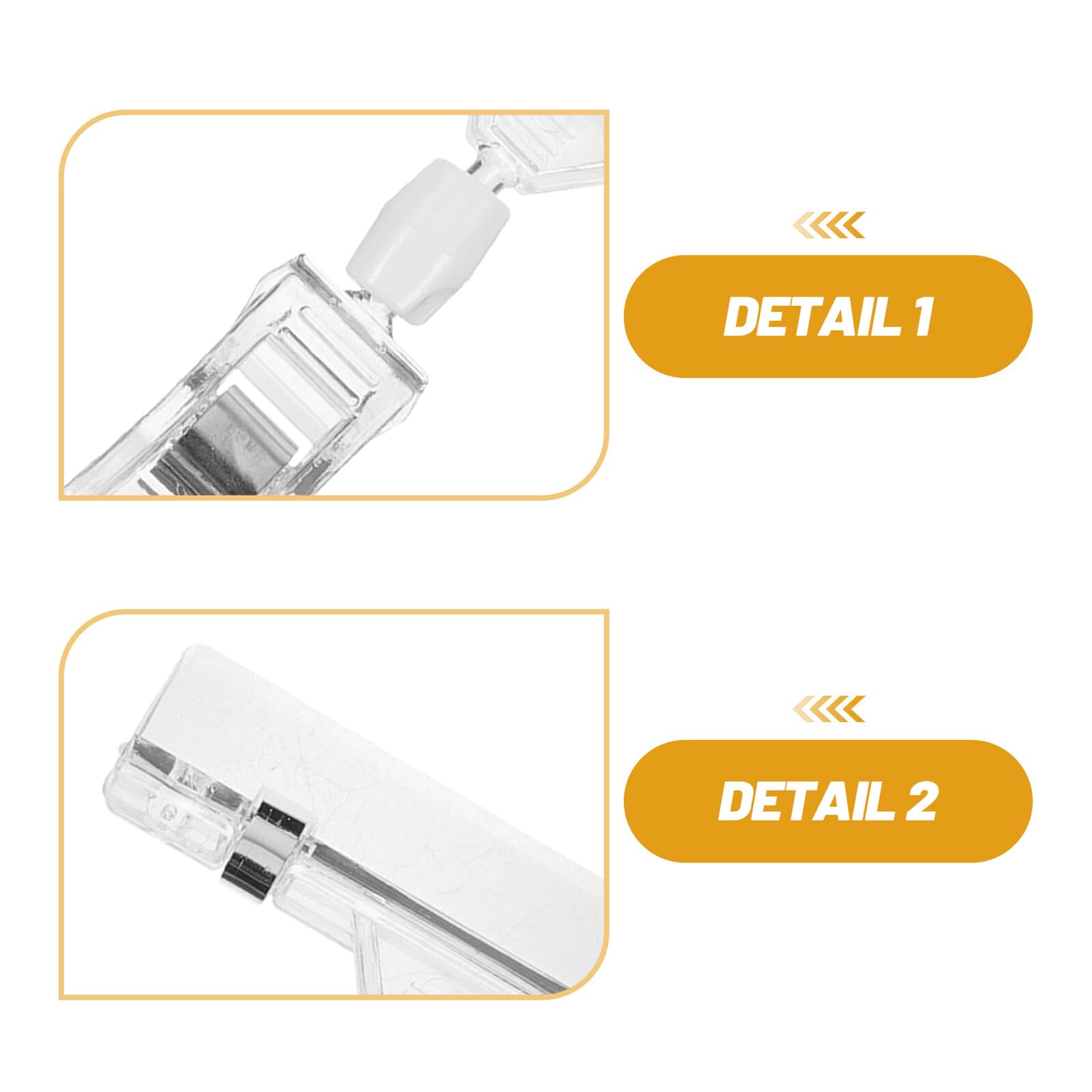 iplusmile 24 Pezzi Clip Trasparenti Girevoli per Cartelli in Plastica Supporto Porta Etichette Prezzi per Supermercati e Negozi Morsetti Regolabili per Esposizione Pubblicità su Scaffali