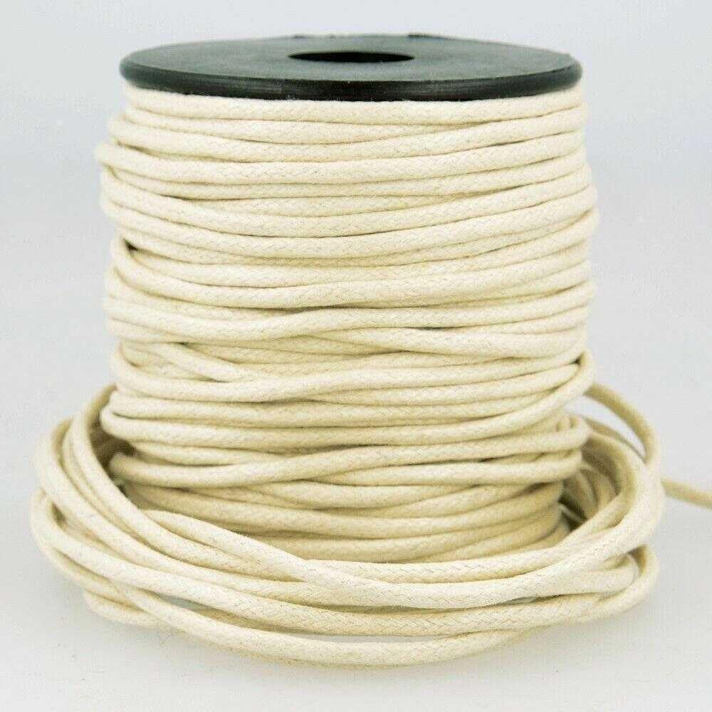 2mm Waxed Cotton Cord Faux Leather Thonging Craft 11 Colours Buy 1 2 Or 4m 705D, 051 Off White Cream, 4 Metres