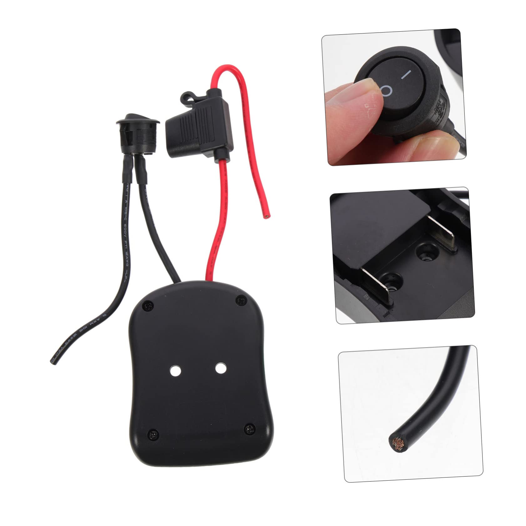 NUOBESTY 2 Piezas Adaptador De Batería De 18v Batería para Convertidor De Voltaje Adaptador De Rueda Eléctrica para Camión De Corriente Fuerza Ordenador Personal Negro