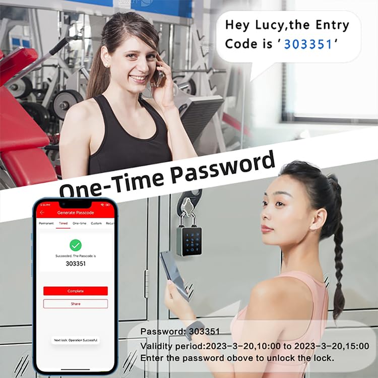 TTLock ContraseñA Candado Bluetooth Pantalla TáCtil RFID Tarjeta IC Llave Seguridad para el Hogar Gabinete Impermeable Candado ElectróNico