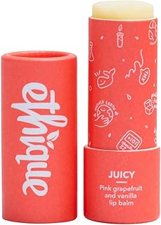 Ethique Juicy Nourishing Lip Balm - Plastic-Free, Vegan, Cruelty-Free, Eco-Friendly, 0.32 oz (Pack of 1)