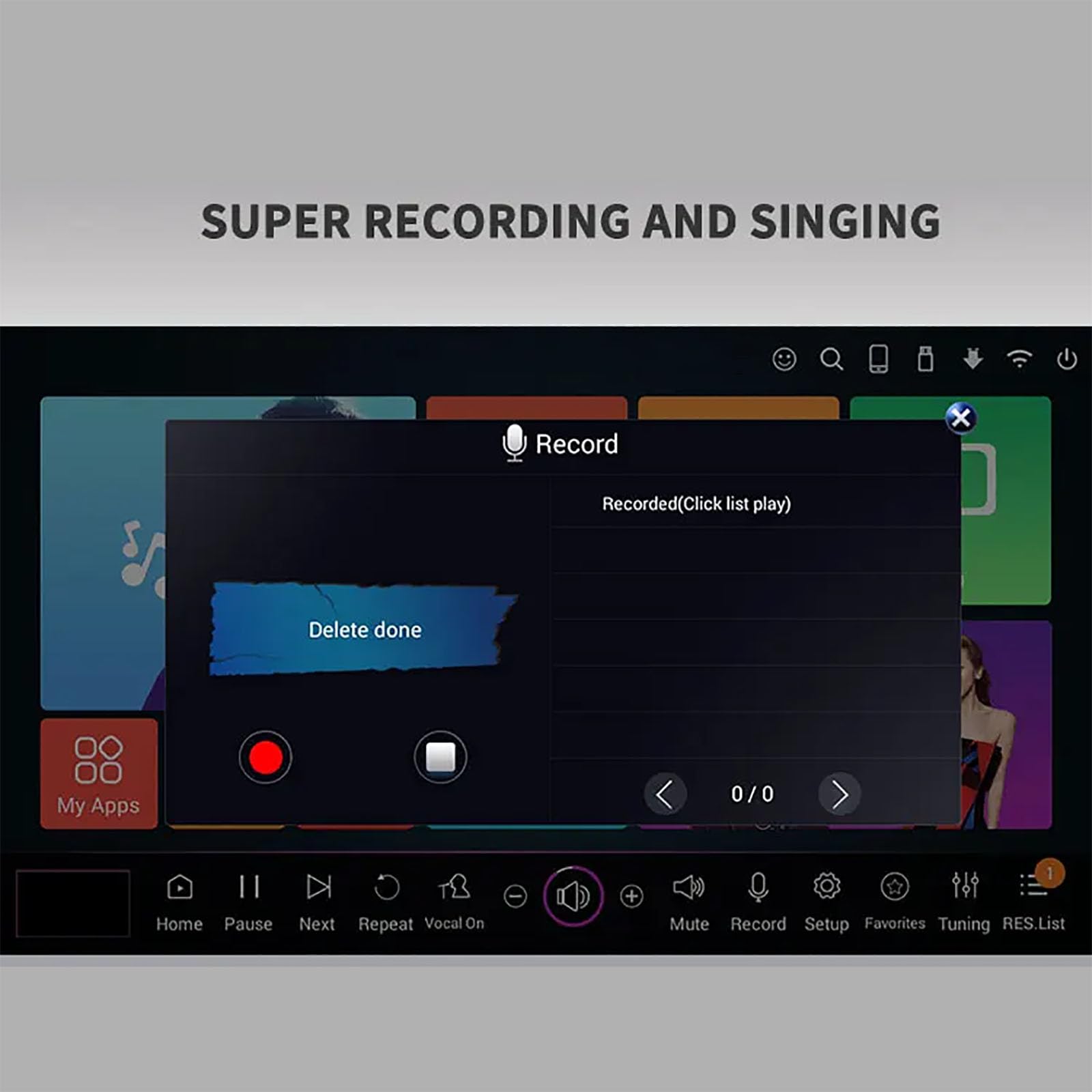 Karaoké portable, système professionnel de 19 pouces avec 2 microphones sans fil, 1,1 million de chansons téléchargeables dans le cloud et prise en charge multilingue, 20 langues disponibles, pour l