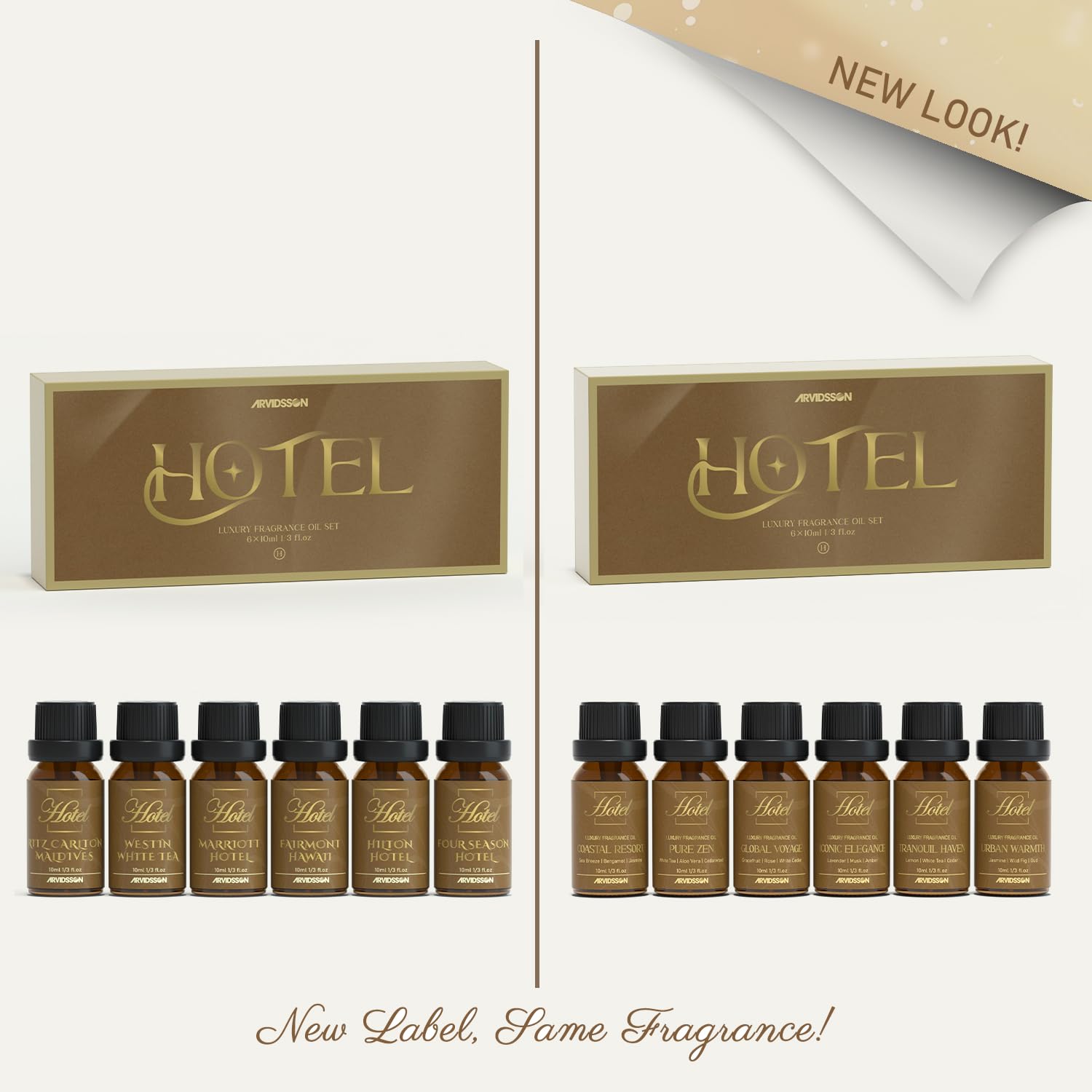 ARVIDSSON Hotel Diffusoröle Geschenkset - Hotel ätherische Öle für Diffusor, Luxus Duftöle inspiriert von 5 Sterne Hotels Duft, Geschenk für Frauen und Männer