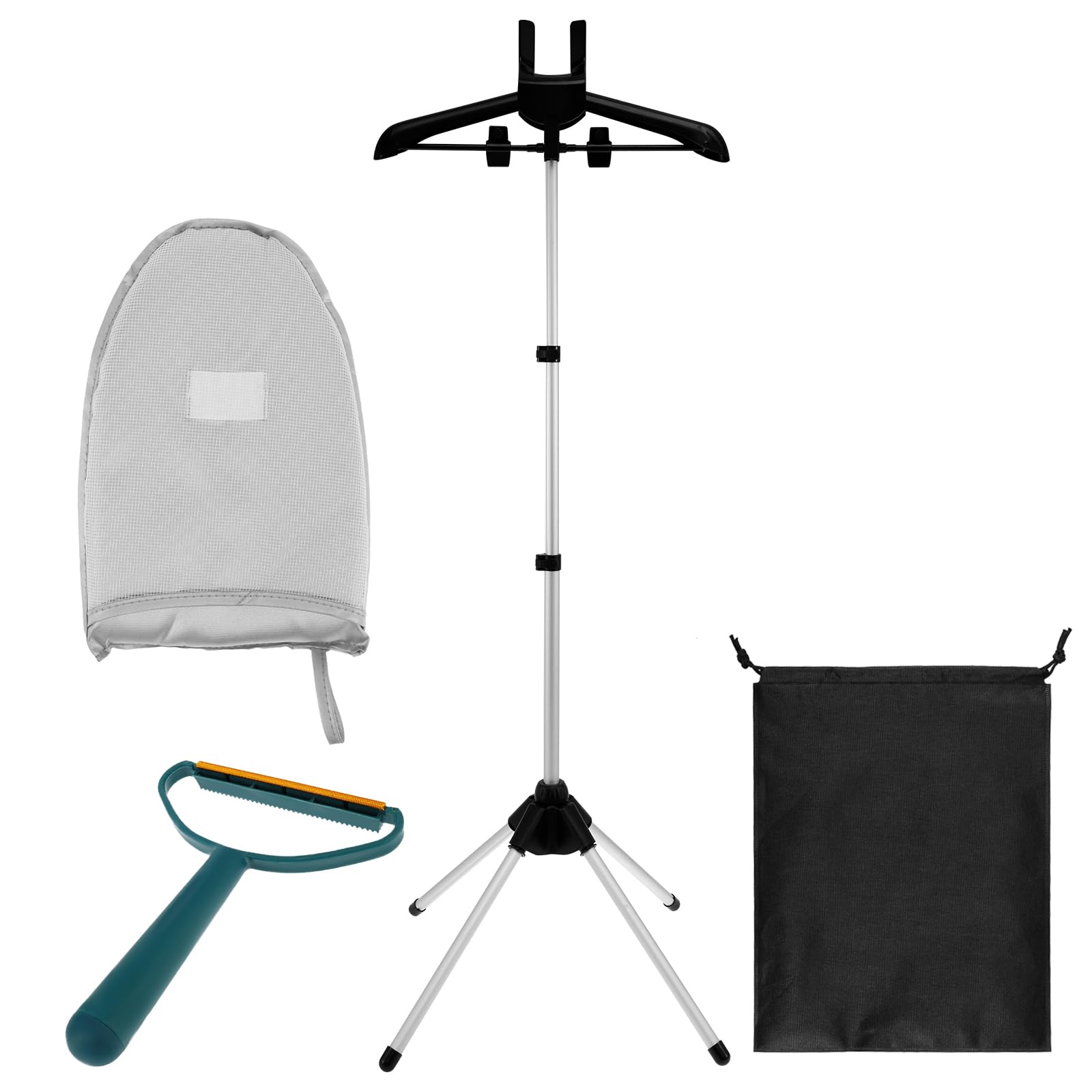 ZJRDYYK Garment Hanger For Steaming Clothes, Clothes Steamer Rack, Steamer Stand, Handheld Garment Steamer Rack, Clothes Steamer Hanger Stand, Steam Hanger For Clothes (Black)