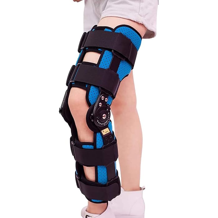 Buy Knee Orthosis Immobilizer, ROM Hinged Knee Brace, Adjustable Post