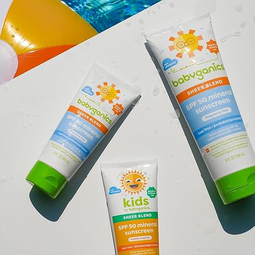 Miniatura 9 de Babyganics Loción de protección solar mineral SPF 50, mezcla transparente, protección UVA UVB, sin octinoxato y oxibenzona, resistente al agua, sin