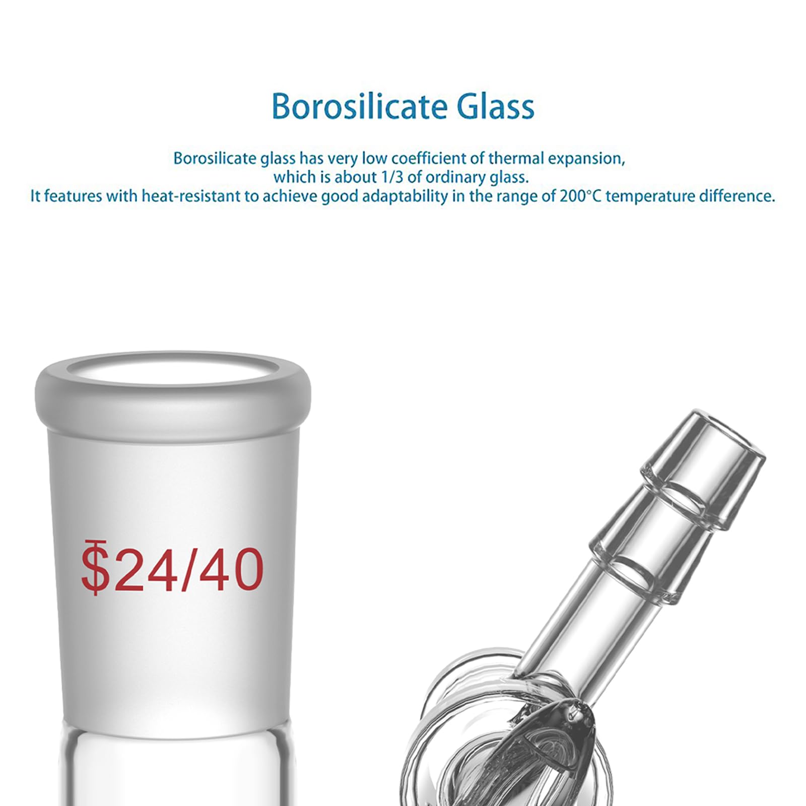 stonylab Pallone di Reazione con Rubinetto in Vetro, Giunto 24/40, Pallone a Fondo Tondo Monocollo in Vetro Borosilicato, per Esperimenti e Applicazioni in Laboratorio, 50 ml