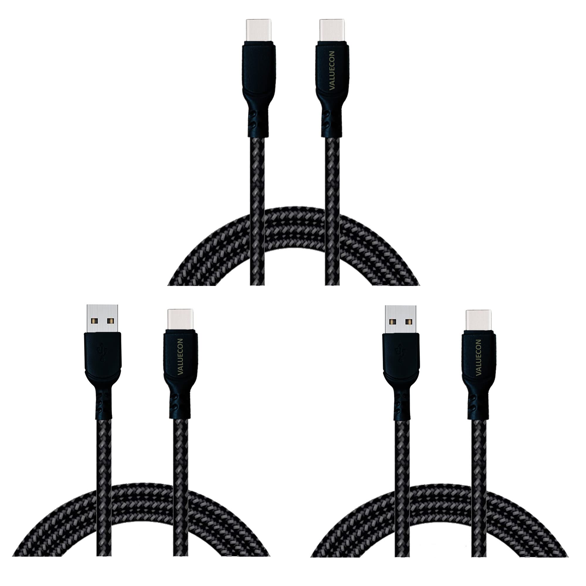 See full amazon price history chart for VALUECON® Extra Rugged C Type USB Cable - 3 Sizes in 1 Pack: 1 foot + 3 feet + 6 feet - High-Speed Data Transfer & Fast Charging for Oneplus, Samsung, Oppo, Realme & other Smart Phones - Nylon Braided Jacket VALUECON® Extra Rugged C Type USB Cable - 3 Sizes in 1 Pack: 1 foot + 3 feet + 6 feet - High-Speed Data Transfer & Fast Charging for Oneplus, Samsung, Oppo, Realme & other Smart Phones - Nylon Braided Jacket (B09Q91C3BF) Amazon Price History, Amazon Price Tracker