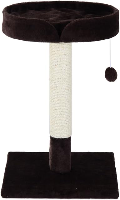 PawHut 70cm Height Cat Tree Scratching Post Furniture Pet Play Area Activity Center Kitten Climbers Climbing Exercise w/ Hanging Toy & Cushion