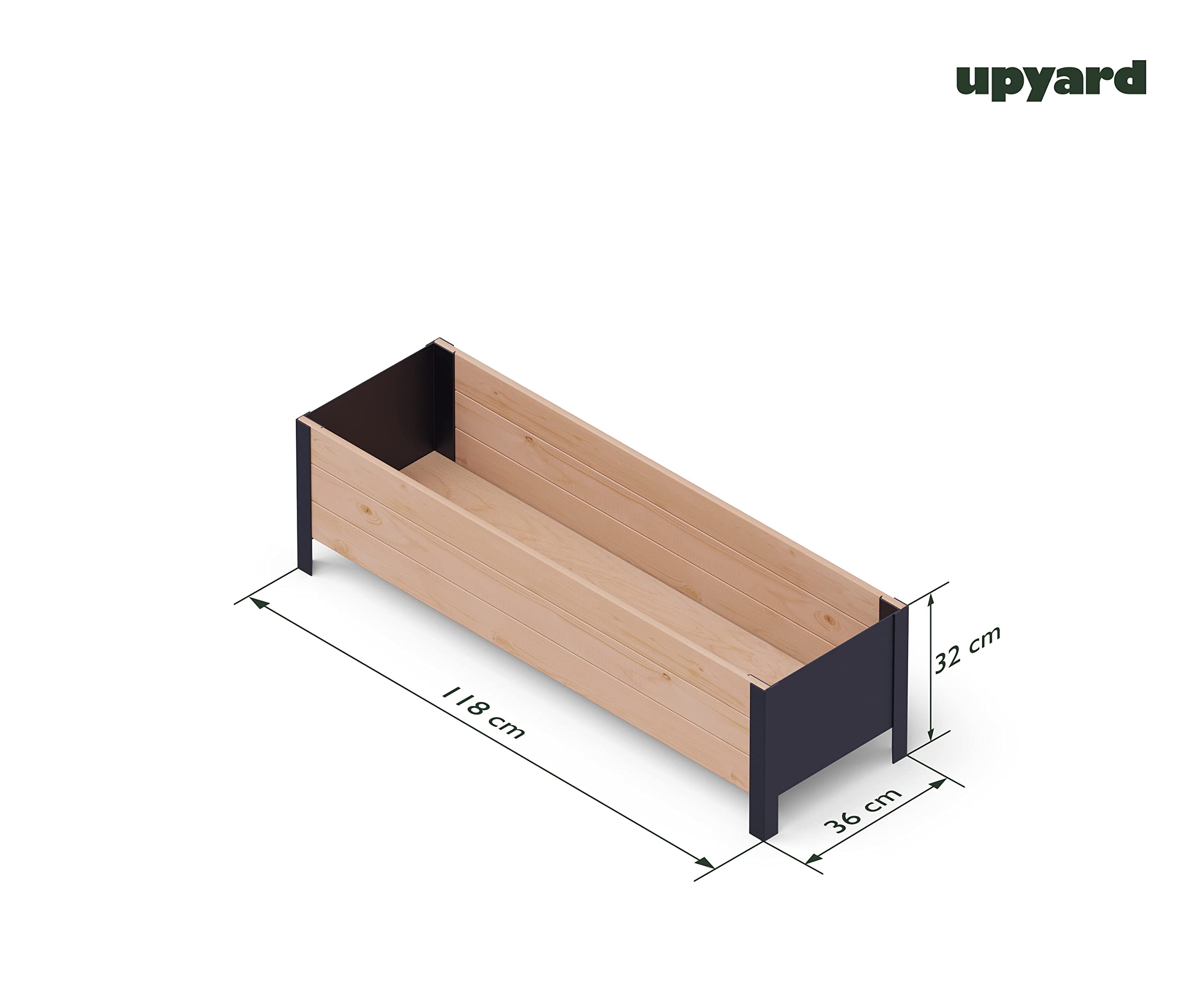 Upyard GardenBox Set van 3 - modern verhoogd bloembed met palletframe - modulair verhoogde palletbed van natuurlijk hout voor tuin en terras - PEFC- gecertificeerd, 120 x 80 x 58,5 cm, grijs Upyard GardenBox Set van 3 - modern verhoogd bloembed met palletframe - modulair verhoogde palletbed van natuurlijk hout voor tuin en terras - PEFC- gecertificeerd, 120 x 80 x 58,5 cm, grijs