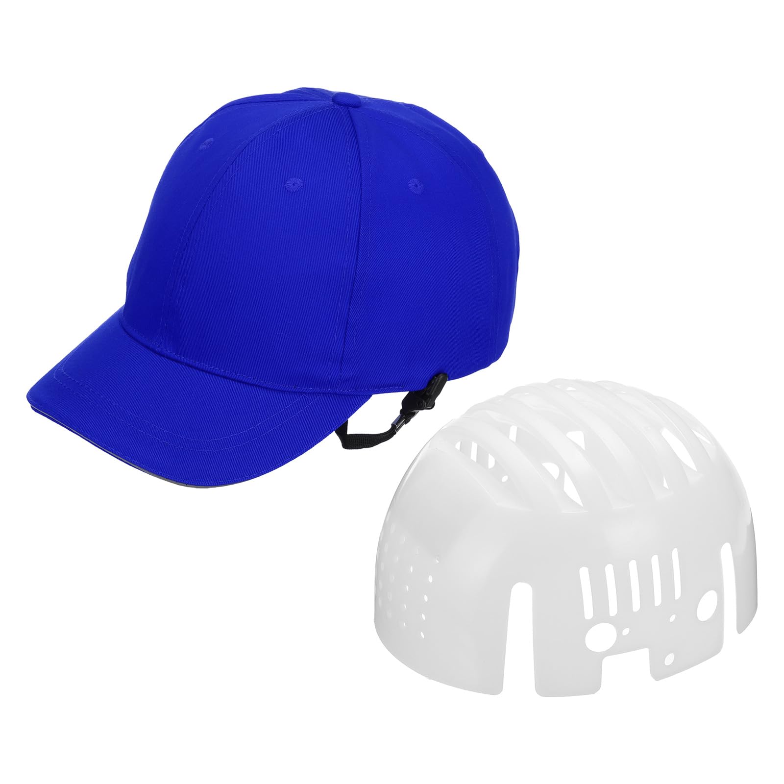 PATIKIL Casco duro de seguridad de 23.6 pulgadas, accesorio de correa de casco, casco duro para construcción, gorra de béisbol industrial transpirable, para deportes al aire libre, trabajo, color azul