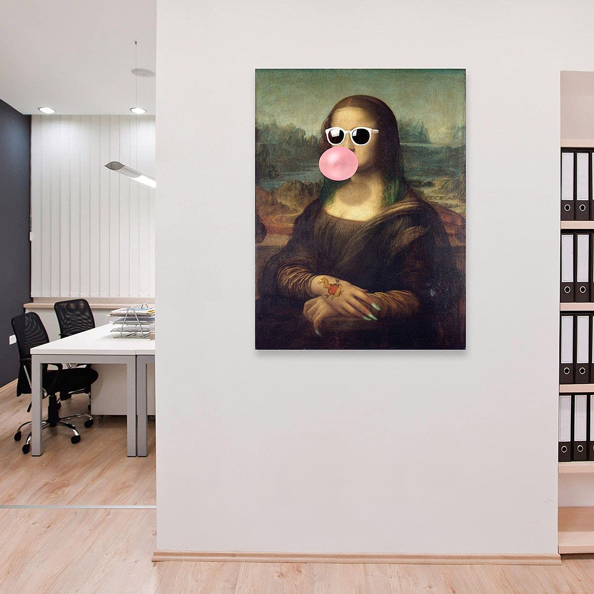 ART PRINT CAFE' Stampa su tela: Spencer, Leisure Time, Monna Lisa, 40x60 | Quadri Pop Art, colorati, divertenti per decorare casa