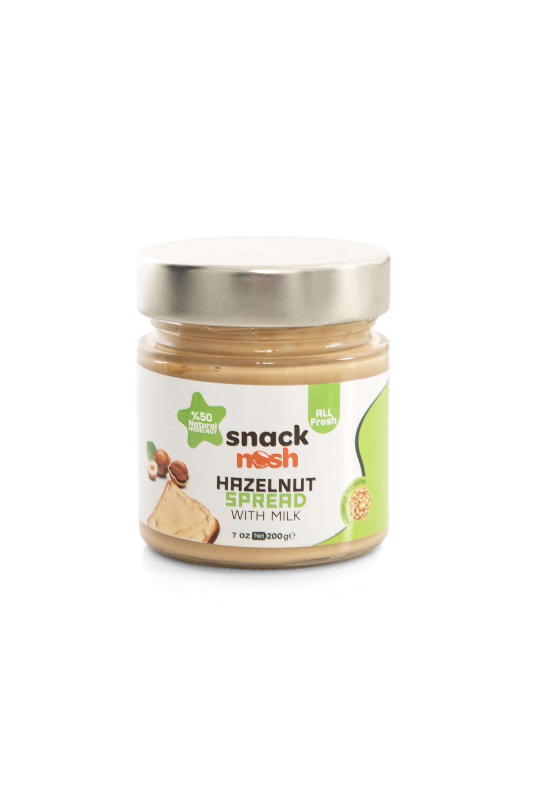 Hazelnut Spreads - 50% Hazelnut with Milk 7 Oz