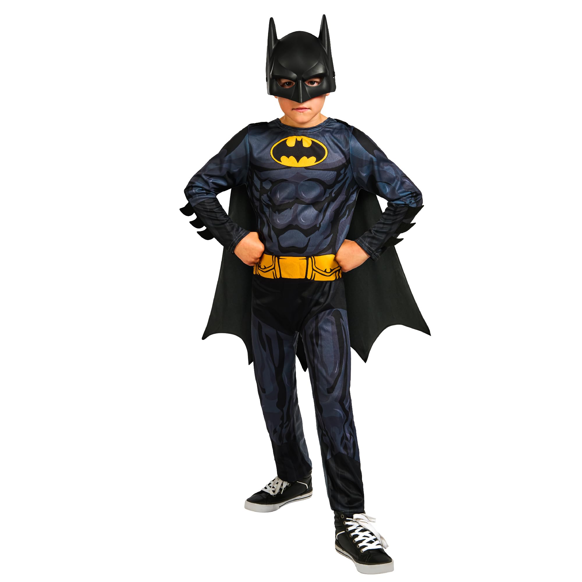 Rubies Official DC Batman Childs Costume, Kids Superhero Fancy Dress Halloween