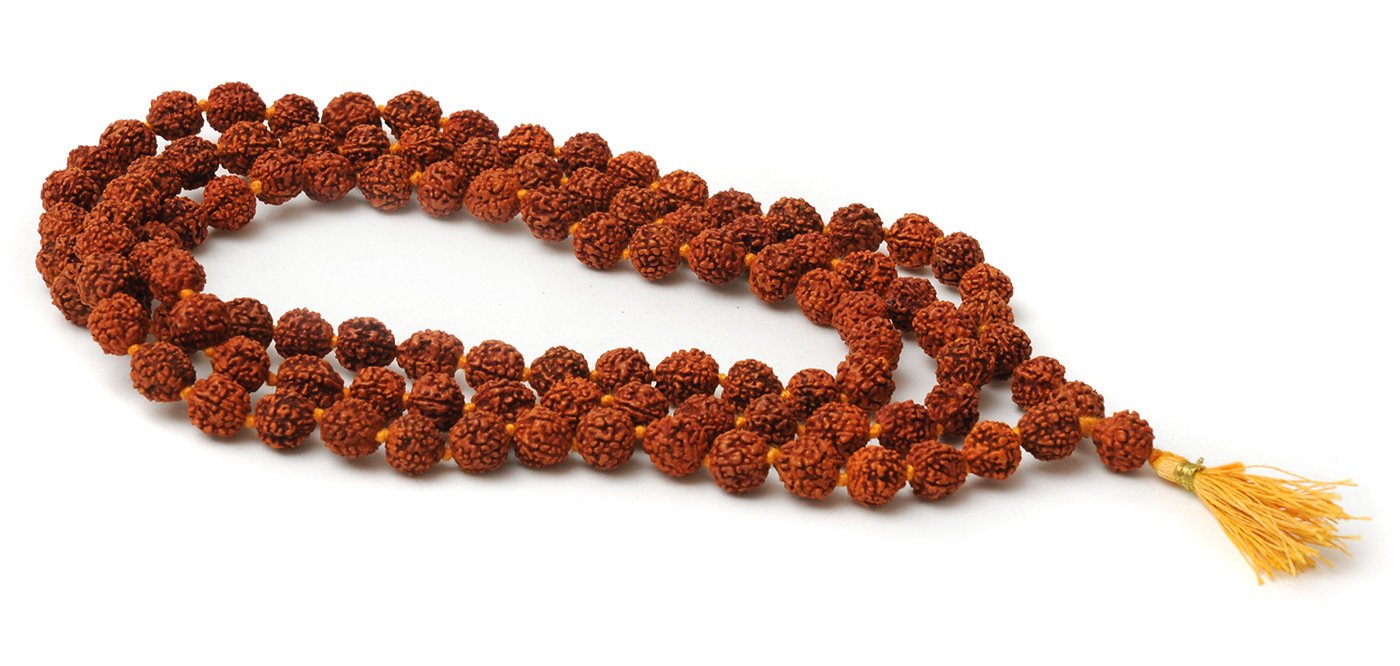 Berk Mala-Kette aus Rudraksha mit 108 Perlen klein Ø 6mm - 76 cm