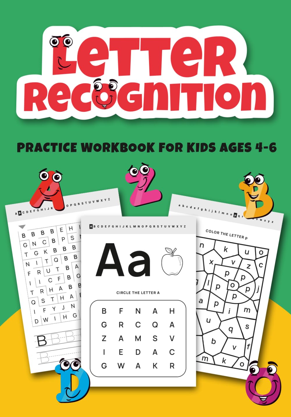 Letter Recognition Games for Kindergarten with Alphabet Mazes and Letter Tracing: Alphabet Workbook for Preschoolers
