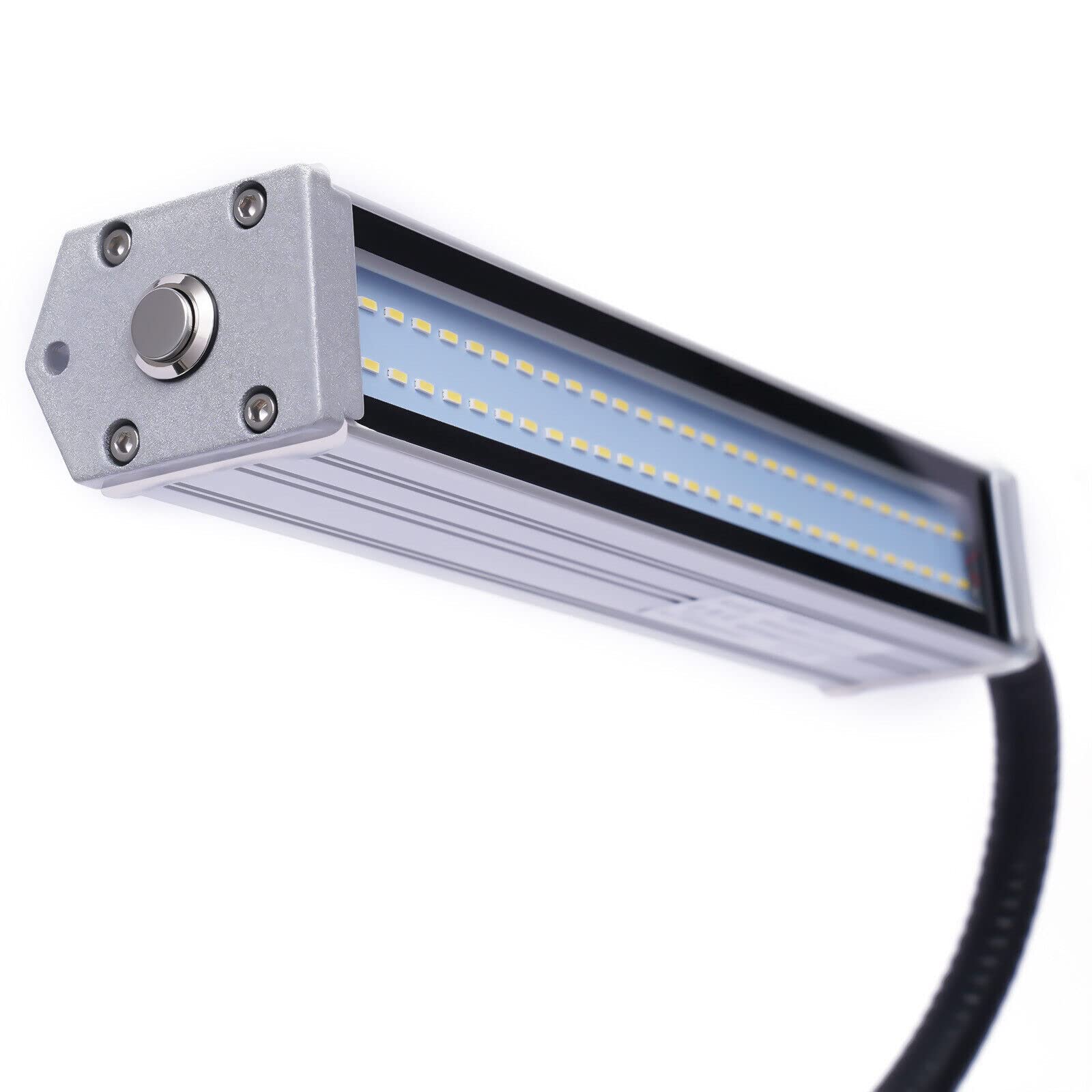 LED Lampe machine CNC Lampe de travail 10W avec magnétique base Lumière flexible Etanche Bras Lumière pour CNC machines Lampe tourner, perceuse, machine à coudre, éclairage industriel, outil lumineux