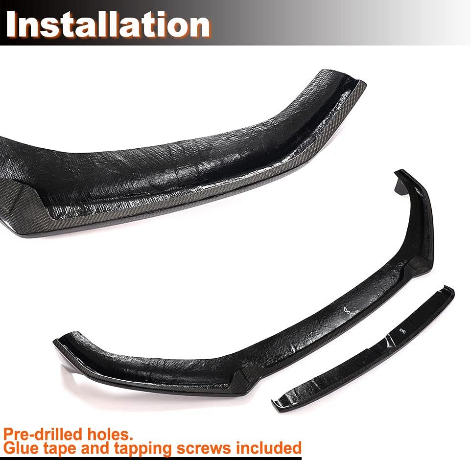 Carbon Fiber Front Bumper Lip Fits for Audi A5 B9 Sline S5 2Door 4Door 2017 2018 2019 Factory Outlet CF Chin Spoiler Splitter Protector(Not for A5 B9 Standard)