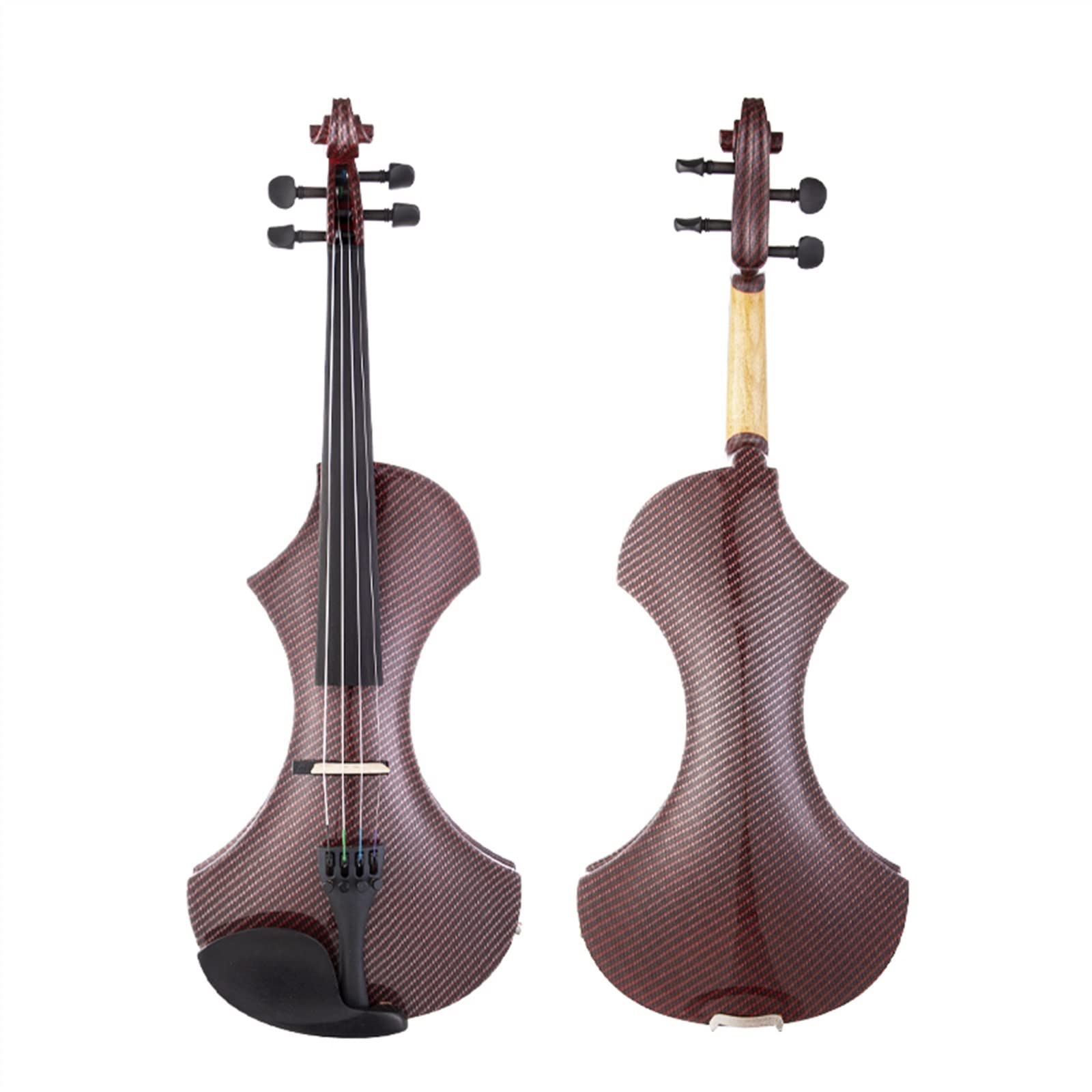 Violini per Studenti Strumento Musicale Professionale Per Violino Elettrico Rosso Scuro 4/4 Con Sistema Di Pickup Attivo In Ebano Professionale Violino