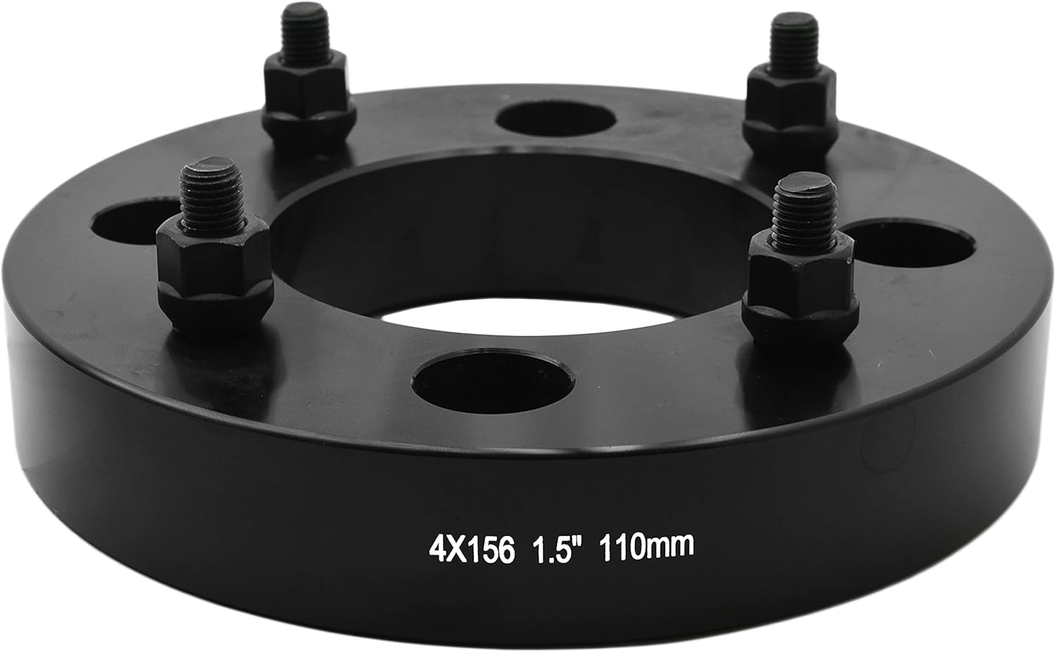Complete Set of 4x156mm Black 1.5" Thick Wheel Spacers Adapters Compatible with Polaris RZR 900 1000 Xp Turbo Bolt On Kit 12x1.5 Lug Nuts