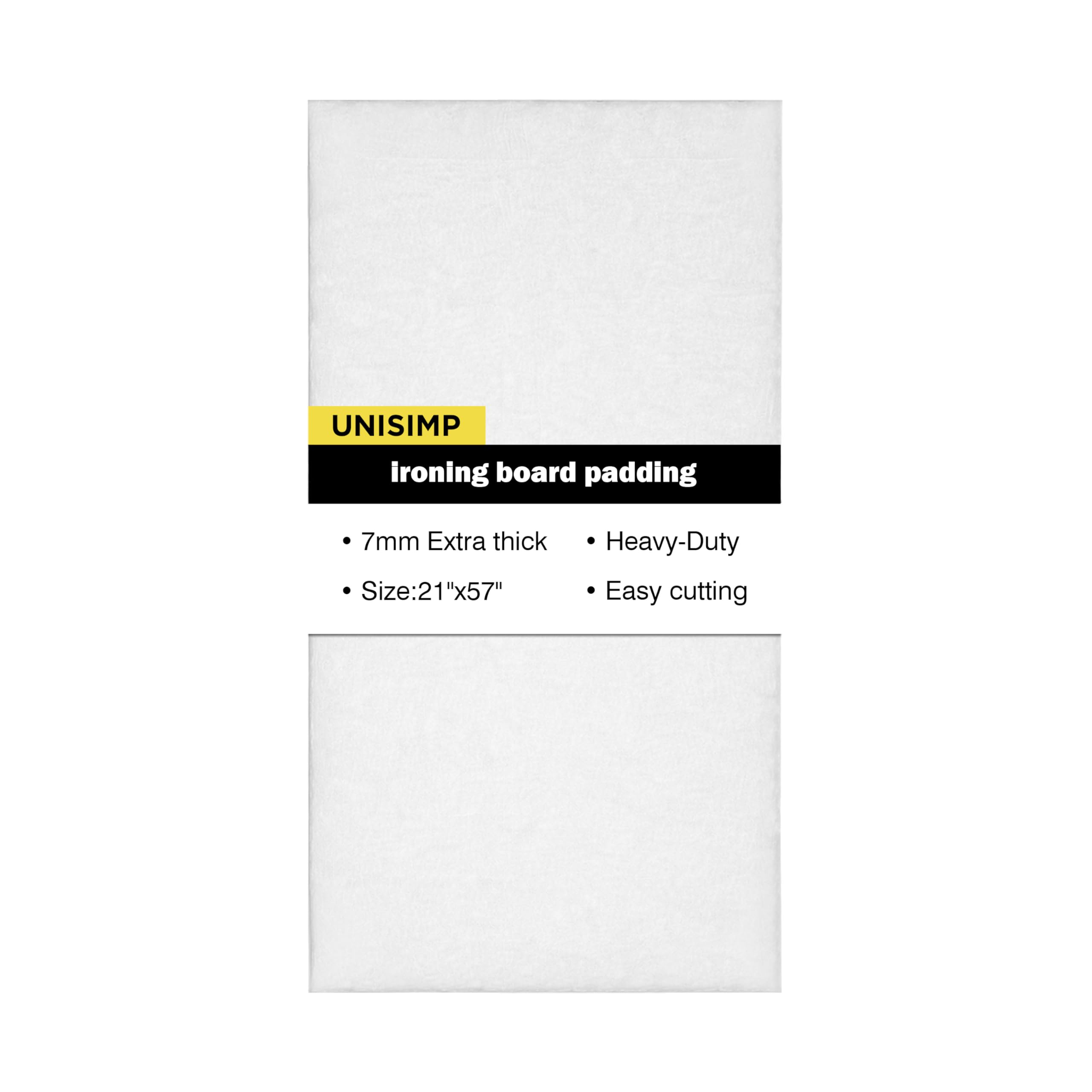 Unisimp Ironing Board Padding Only, Heavy Duty Standard Ironing Board Pad Replacement, Cut-to-Fit for Standard, Wide & Large Board Sizes up to 21 x 57 Inches