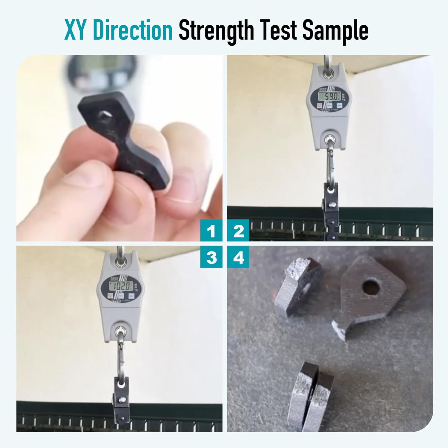 YXPOLYER PC-CF Filament Polycarbonate PC Carbon Fiber Engineering-Grade Filament 1.75mm 1kg with Reusable High-Heat Tolerant Spool