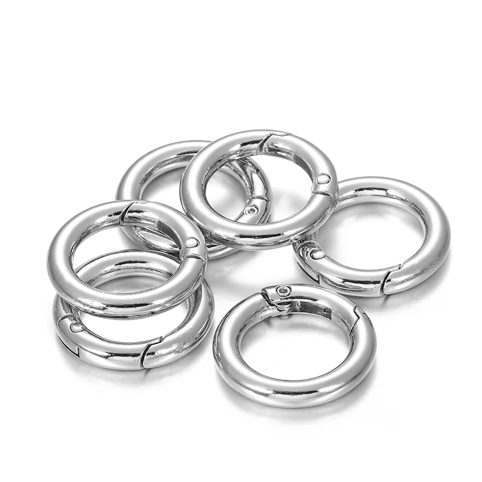 Metalowe sprężyny typu O-ringi 50 szt. pierścienie O-ring zatrzaski sprężynowe otwierany karabinek brelok do toreb klipsy hak łańcuszek dla psa klamry złącza(Antique bronze,29.5mm)