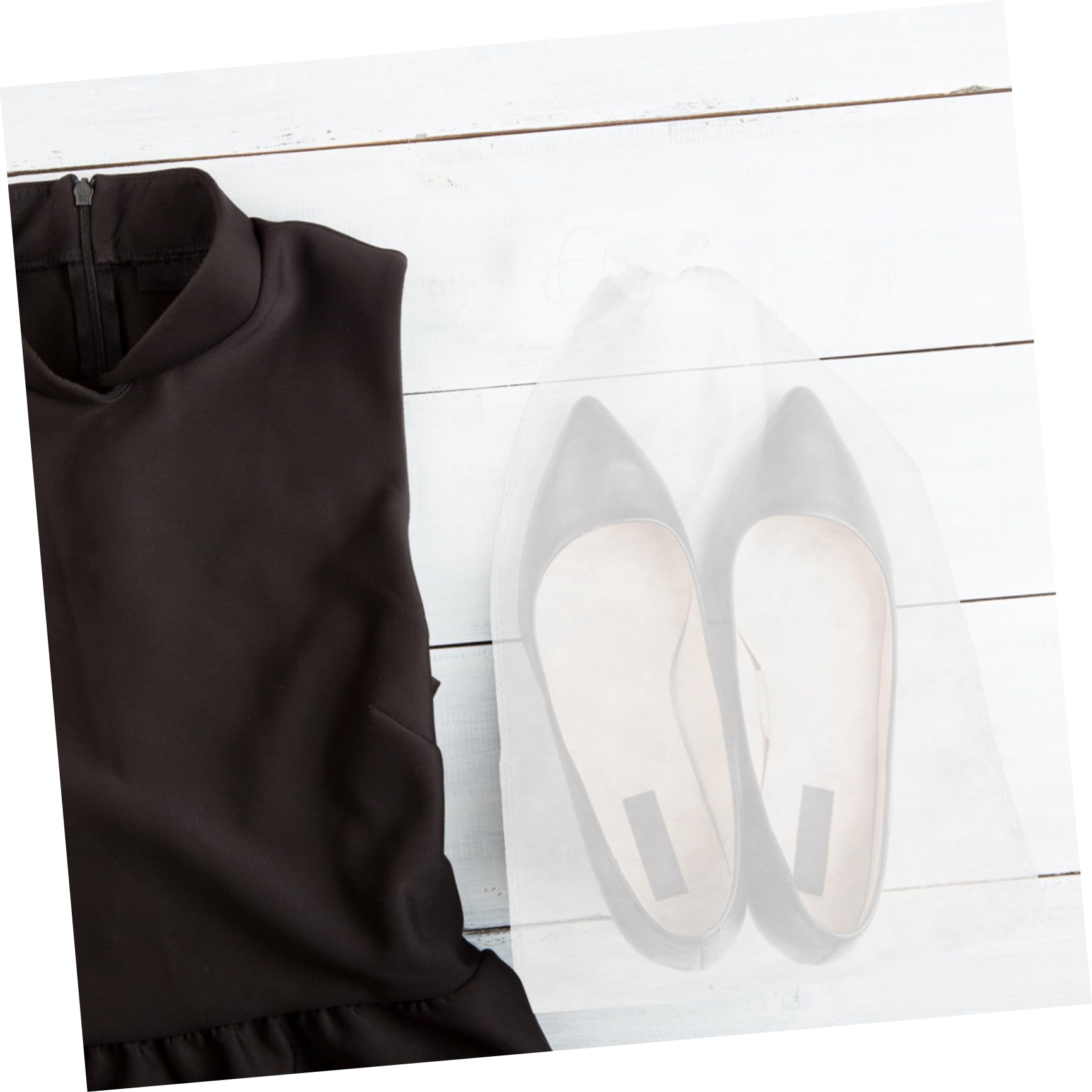 BESTYASH 50 Sacchetti Porta Scarpe da Viaggio Bianco Non Tessuto Organizer per Scarpe da Casa e Viaggio, Protezione Polvere, Confezione da 50 Pezzi