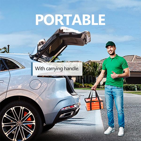 Miniatura 6 de Paquete de 10 bolsas organizadas transparentes de 11.8 x 11.8 x 7.48 pulgadas para conos de tráfico plegables de 28 pulgadas conos no incluidos