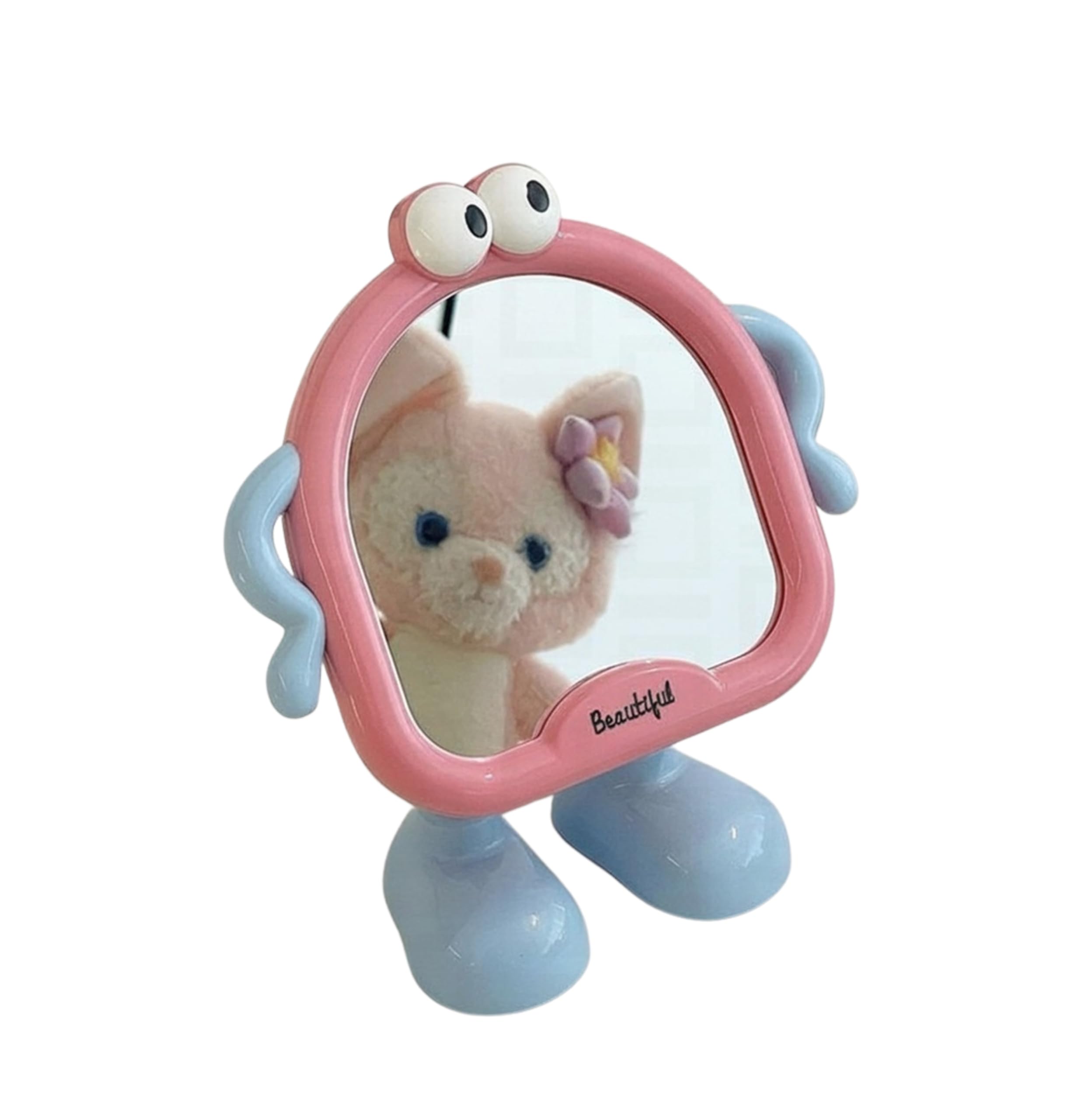 Cute Cartoon Standing Mirror – Adorable Desktop Makeup Mirror for Kids, Teens & Bedroom Decor-picture-47