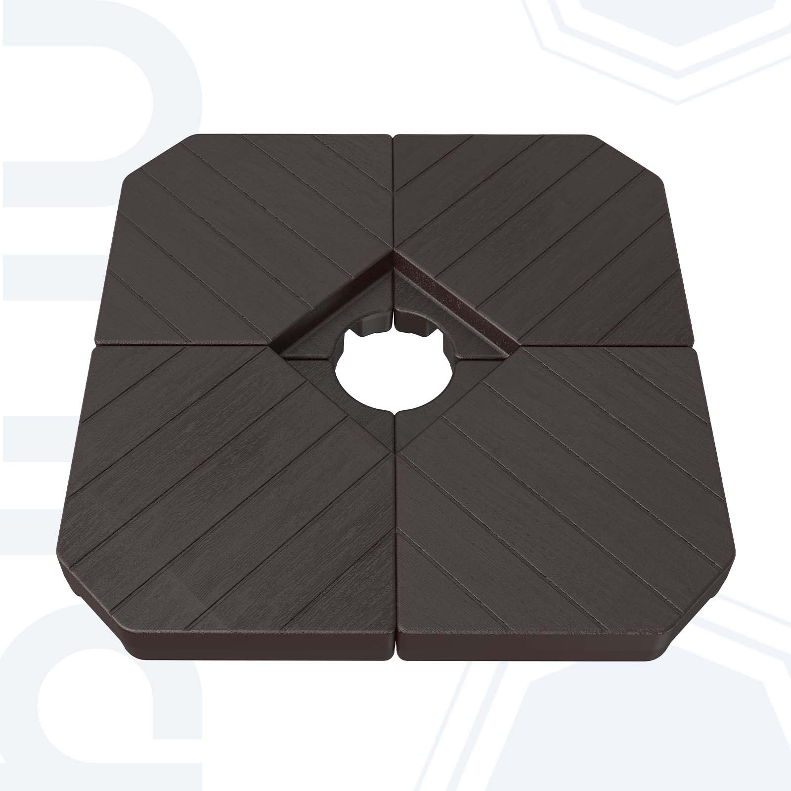 BLUU Large Base 4Pc 430 Lbs Weighted Base Heavy Duty Offset Cantilever