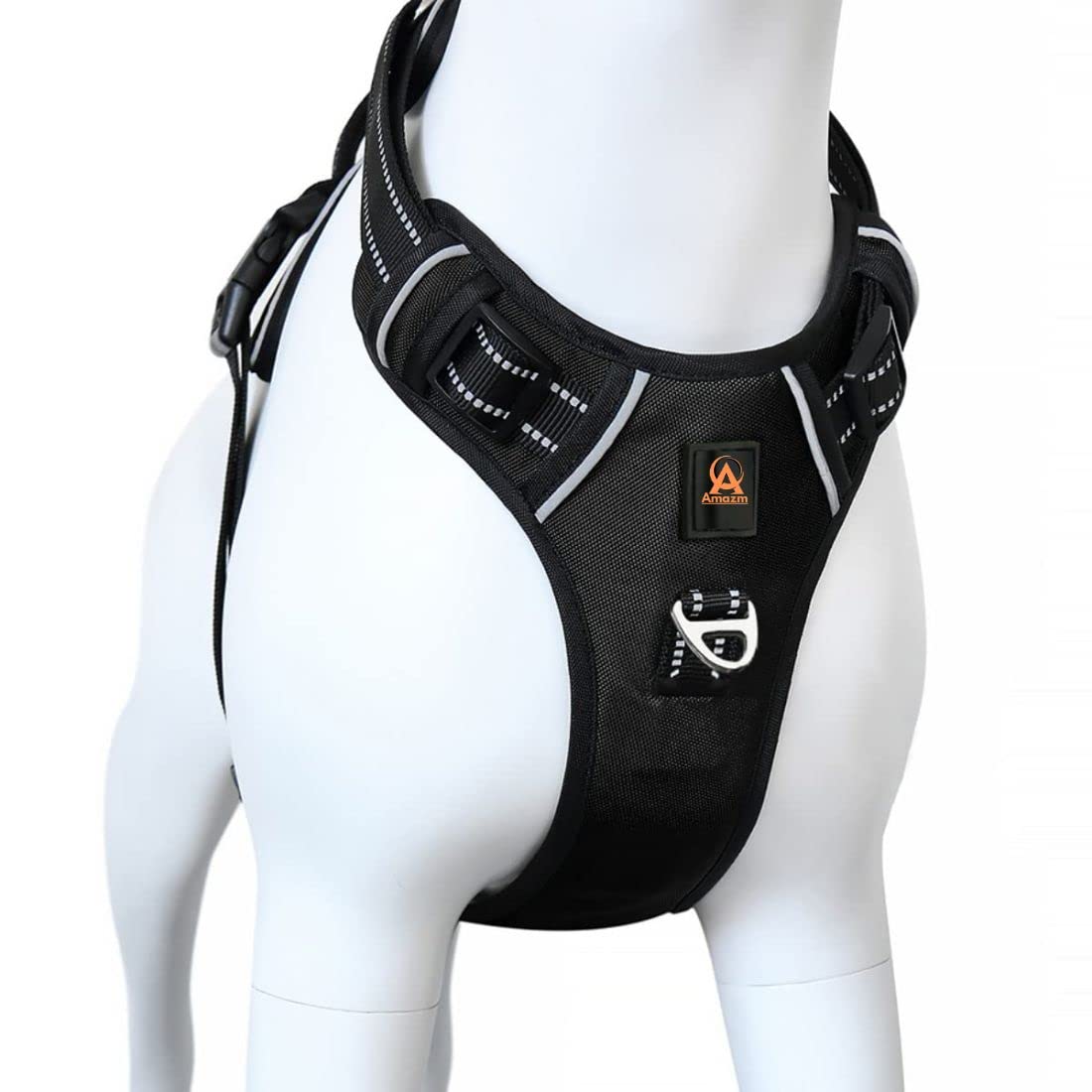 Amazm Dog Harness - Dog Belt for Small to Large Breed - Nigh Reflective - Oxford Fabric - Adjustable Buckle - Dog Body Belt - No More Pulling & Chocking - (Large, Black) (B0C6NZ68Y3) Amazon Price History, Amazon Price Tracker