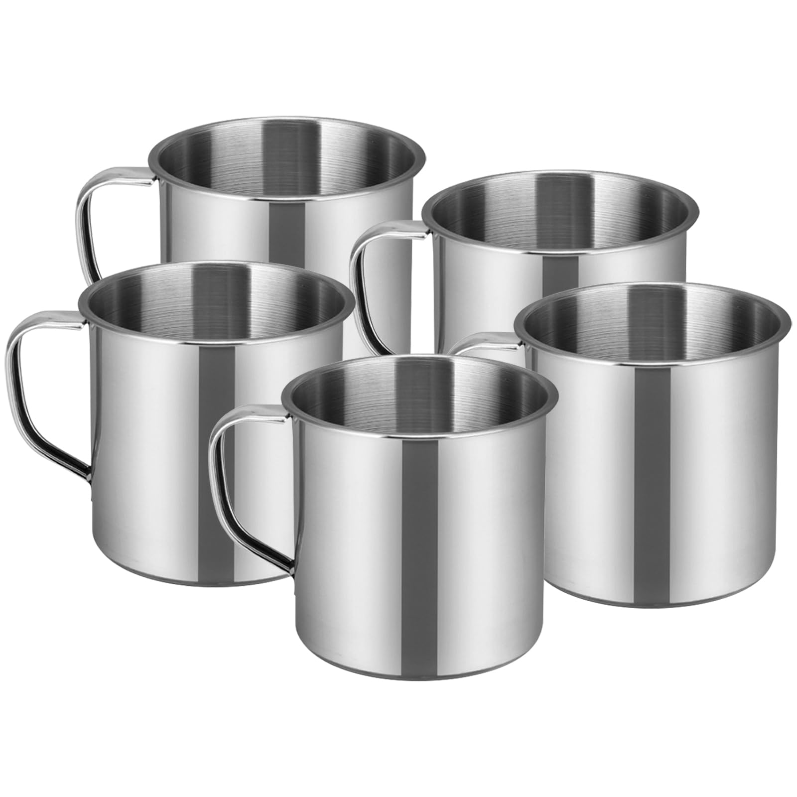 Operitacx Edelstahl Wasserbecher 10 Stück 14Oz Kinder Trinkbecher Unzerbrechlich Leicht Für Kindergarten Camping Picknick Mit Glatten Kanten